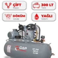 Hava Kompresörü Pistonlu 300 Lt 2 Kafa 8 Bar 5.5 Hp Gp290