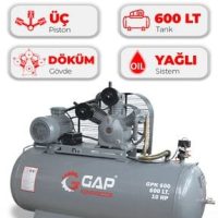 Hava Kompresörü Pistonlu GPK 600 | 600 lt 3 Kafa 12 Bar 10 Hp