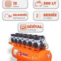Hava Kompresörü Sessiz Ve Yağsız 300 Lt Gps1100x6
