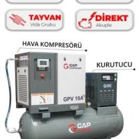 Hava Kompresörü Depo Üstü İnvertörlü Vidalı 10Hp 500 lt GPV10E